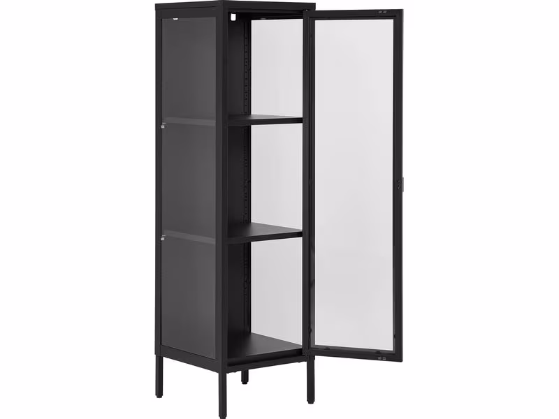 House Nordic Vitrine Brisbane 140 x 40 cm, Schwarz House Nordic Vitrine Brisbane 140 x 40 cm, Schwarz