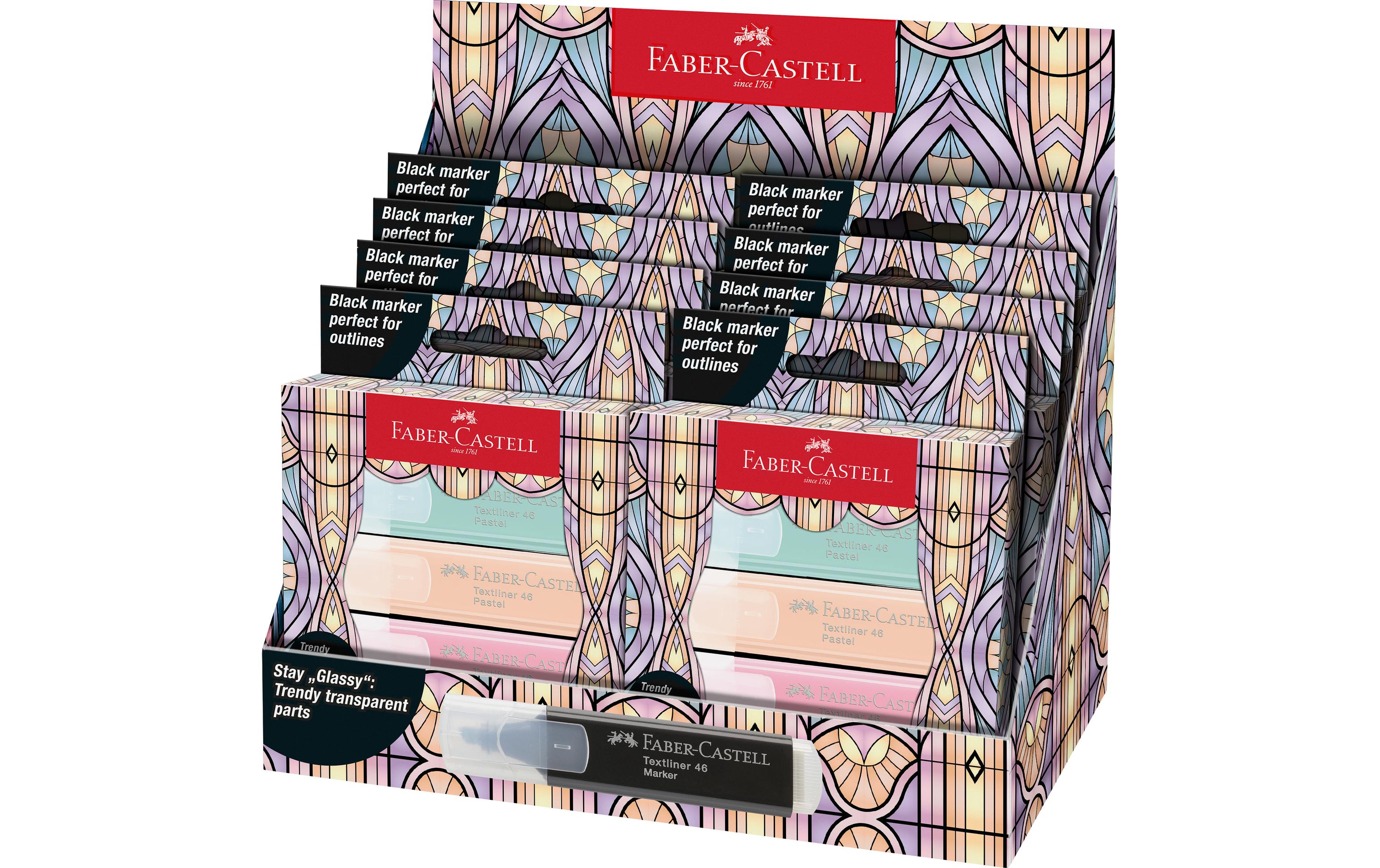 Faber-Castell Textmarker Glassy Pastell 4er Etuis farbig, assortiert Faber-Castell Textmarker Glassy Pastell 4er Etuis farbig, assortiert