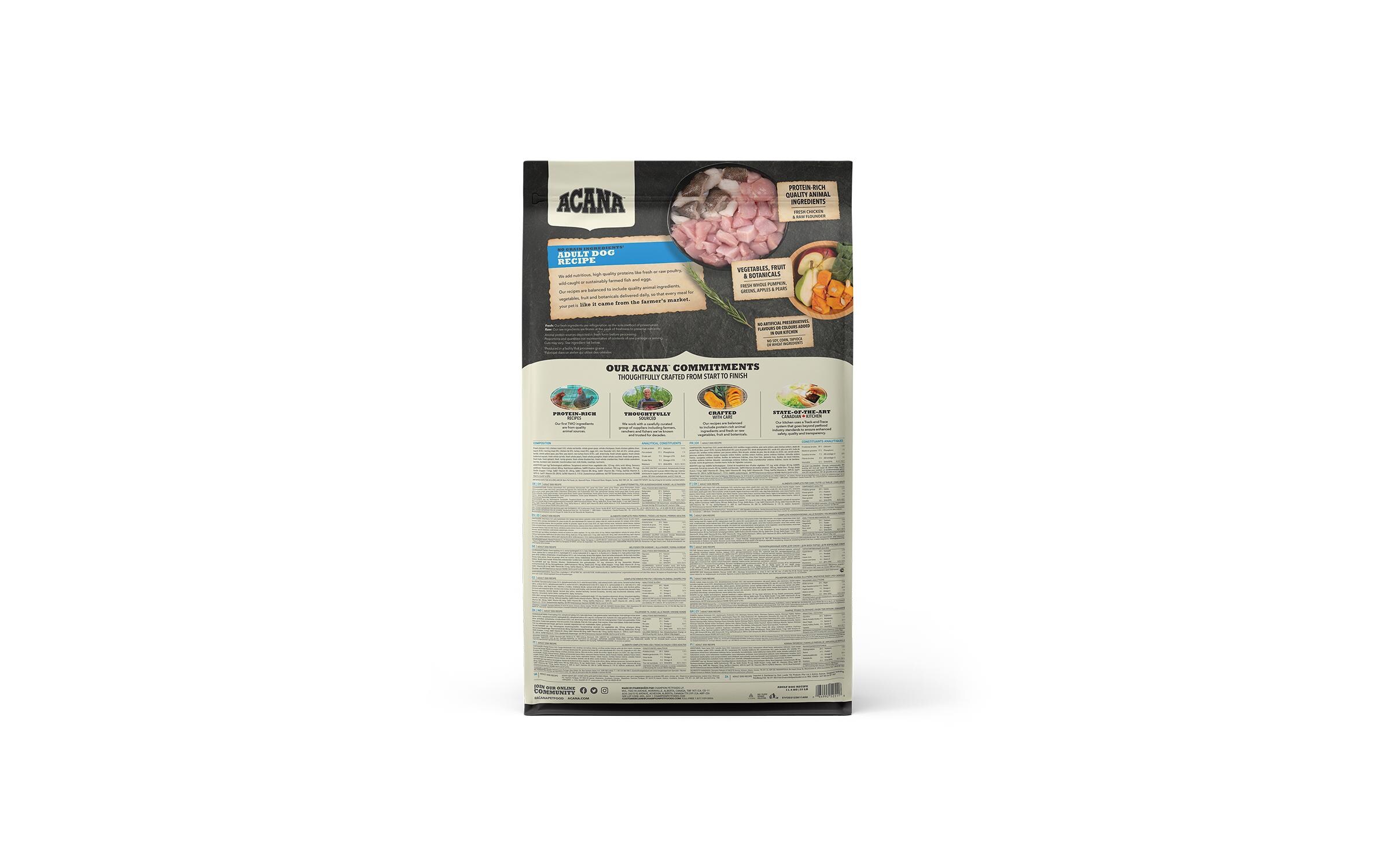 Acana Trockenfutter Adult Dog Recipe, 11.4 kg Acana Trockenfutter Adult Dog Recipe, 11.4 kg