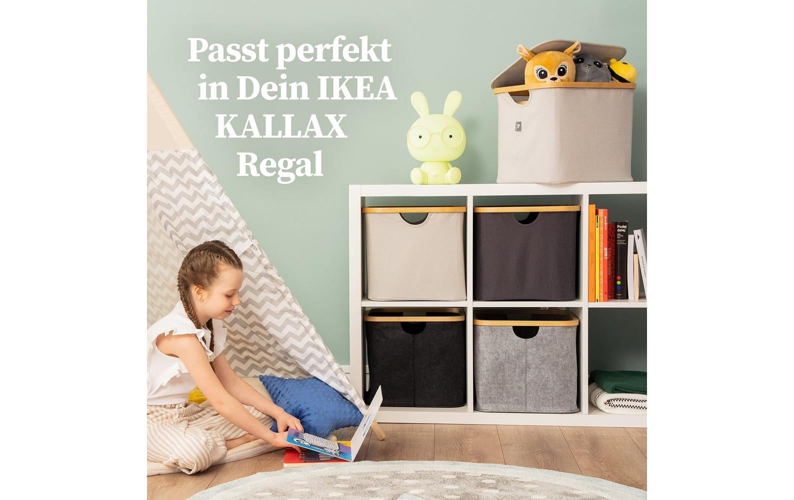 Hennez Aufbewahrungskorb Adrian Grau, 40 l