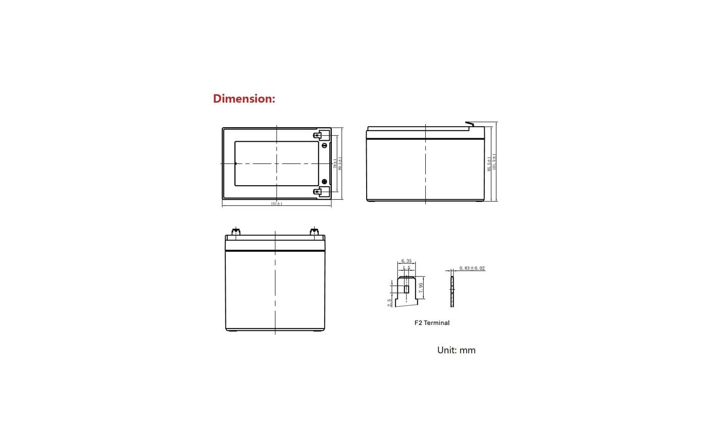 Ritar Batterie LiFePO4 12.8 V 18Ah