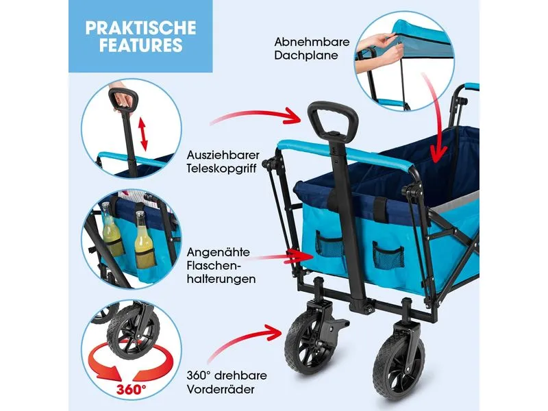 EASYmaxx Bollerwagen Blau EASYmaxx Bollerwagen Blau