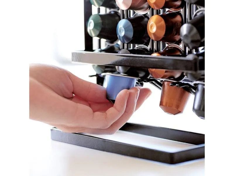 Yamazaki Kapselspender Tower Kapseln, Schwarz Yamazaki Kapselspender Tower Kapseln, Schwarz