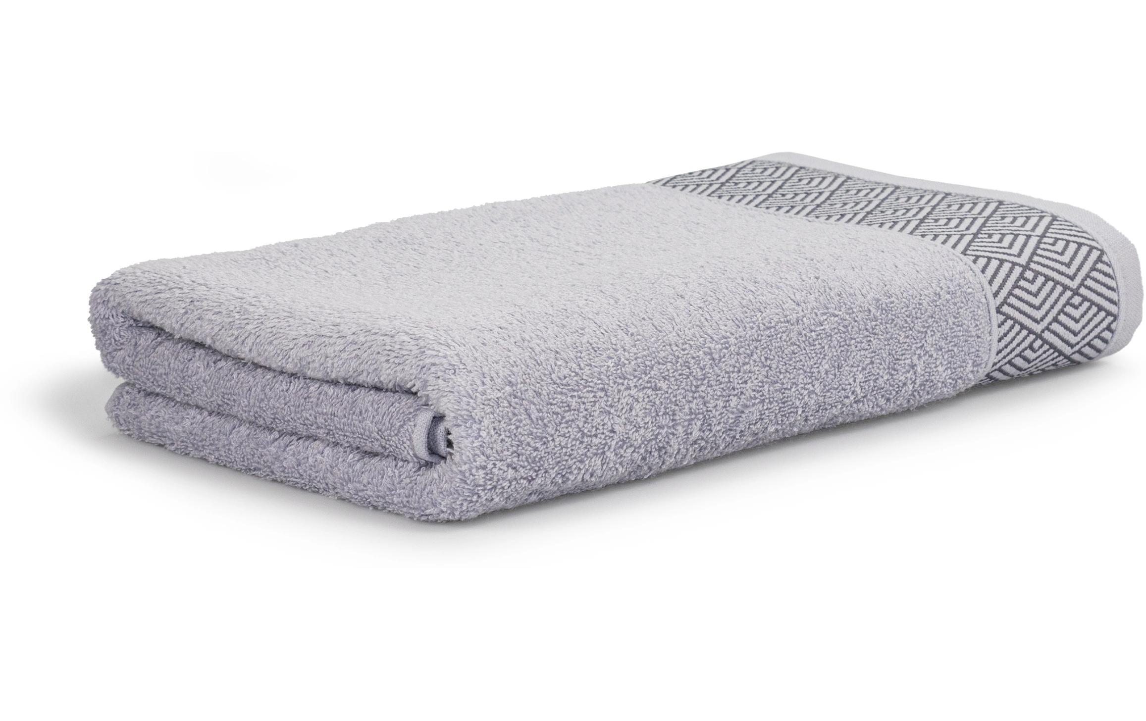 Frottana Duschtuch Geometry 67 x 140 cm, Silver