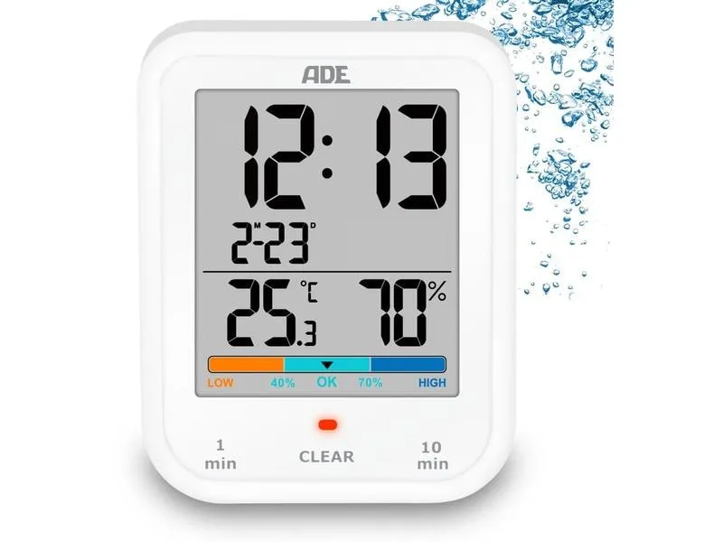 ADE Wetterstation Thermo-Hygrometer Weiss