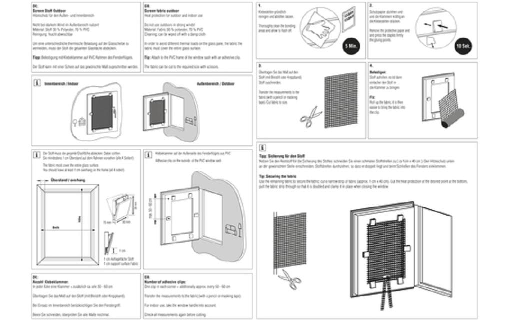 Gardinia Screen-Hitzeschutz Outdoor, Grau, 100 x 150 cm Gardinia Screen-Hitzeschutz Outdoor, Grau, 100 x 150 cm
