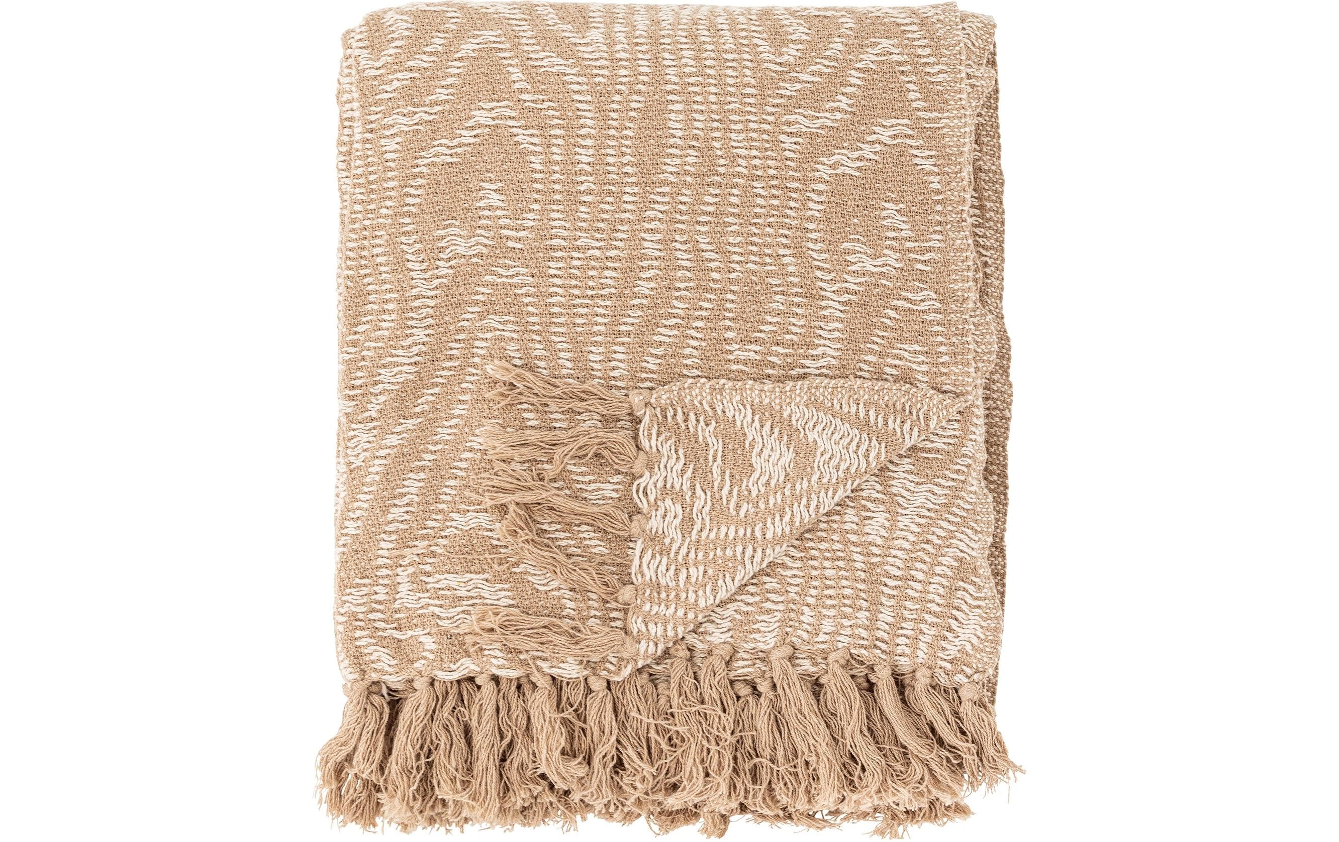 Bloomingville Decke Okapi 160 x 130 cm, Beige