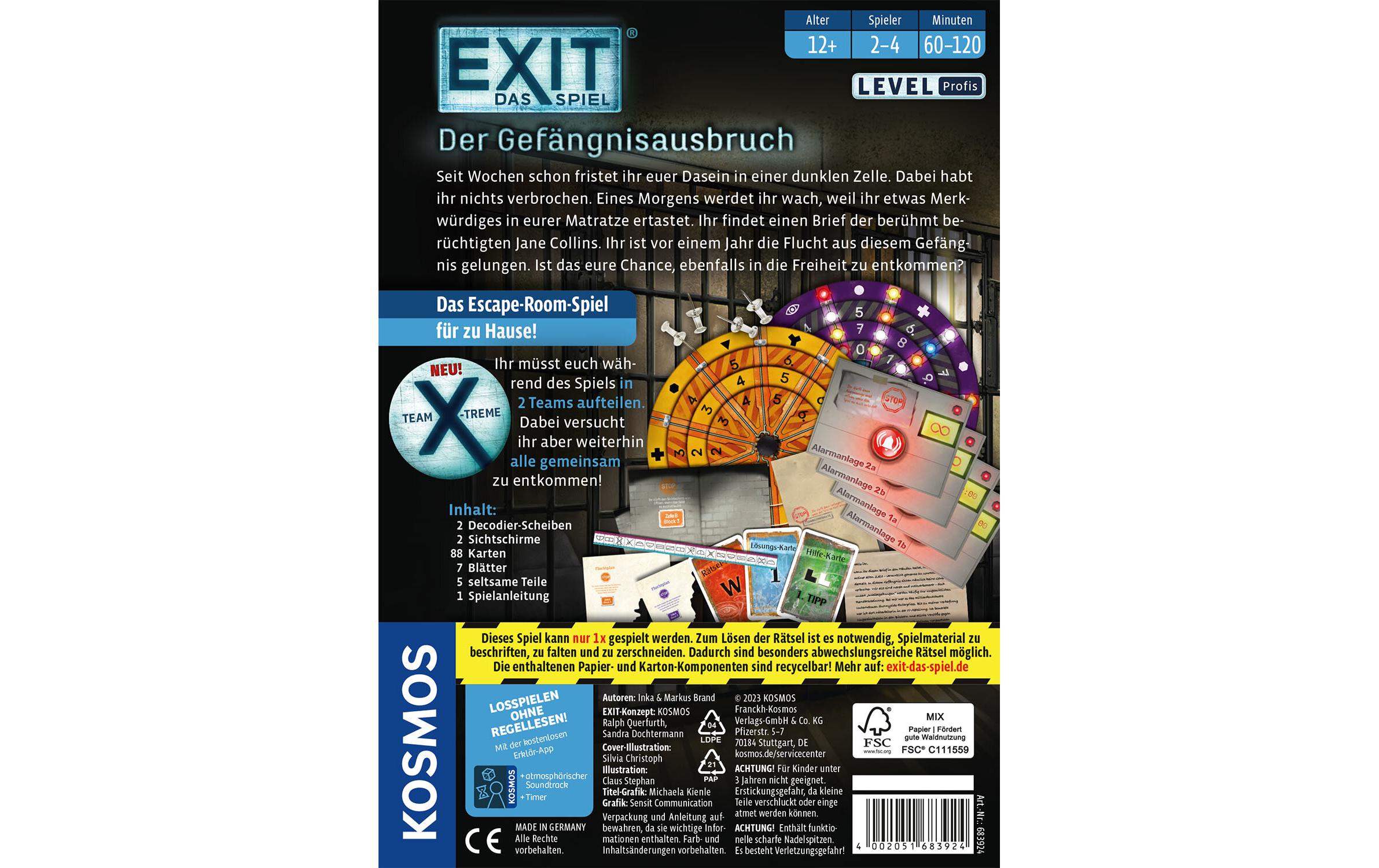 Kosmos Kennerspiel EXIT – Das Spiel: Der Gefängnisausbruch -DE- Kosmos Kennerspiel EXIT – Das Spiel: Der Gefängnisausbruch -DE-