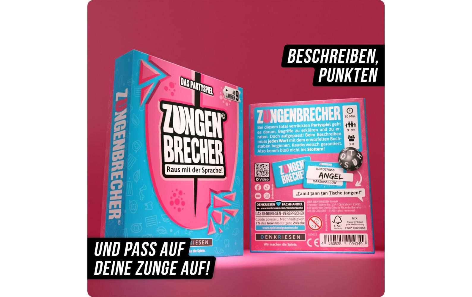 Denkriesen Partyspiel Zungenbrecher - «Raus mit der Sprache» -DE-