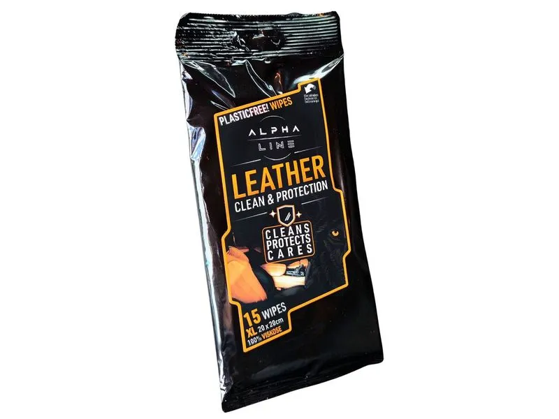 Alpha Line Leather Clean Wipes, Pack à 15 Stück 15 Stück
