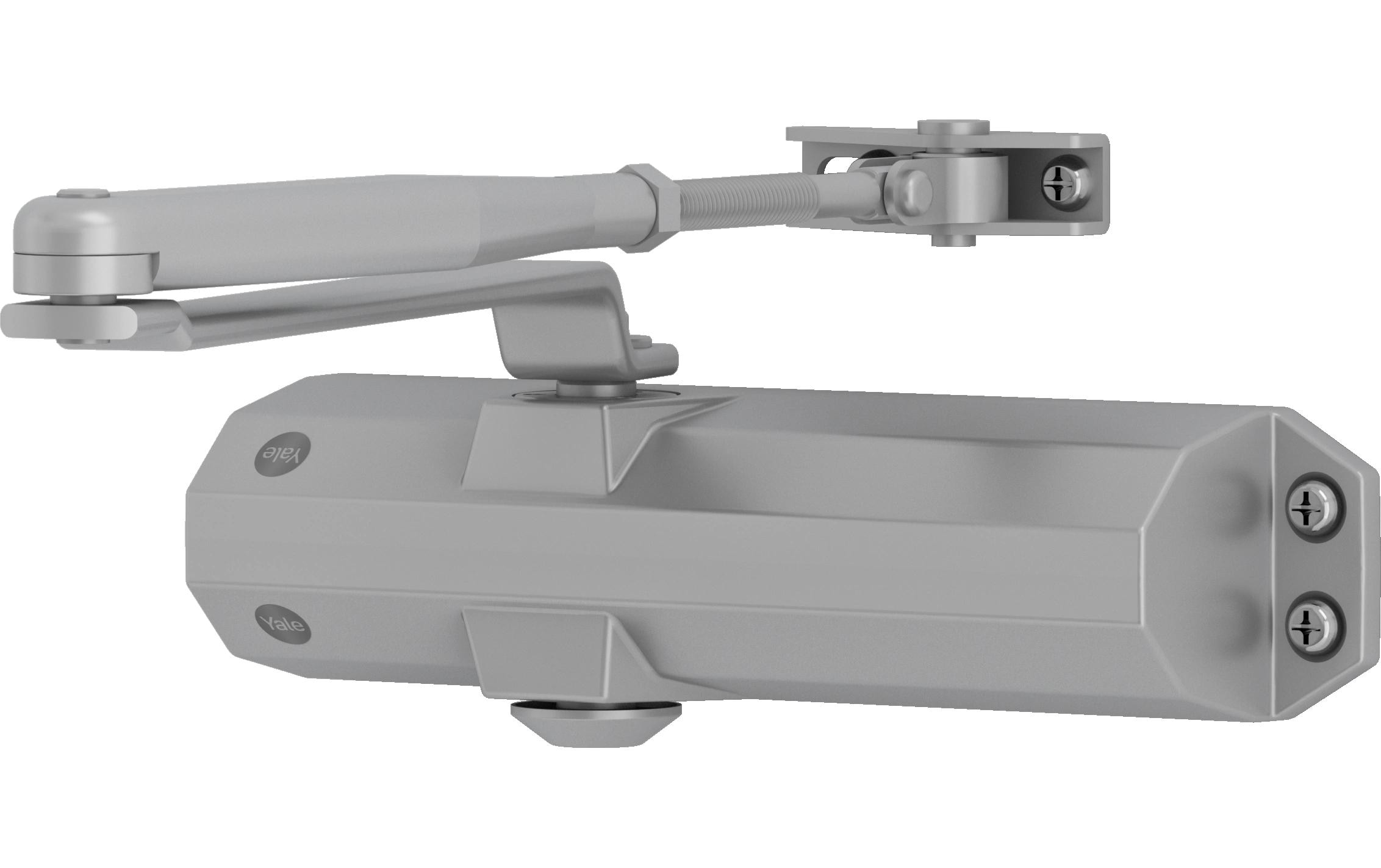 Yale Türschliesser mit Standardarm, Serie 4500 Silber