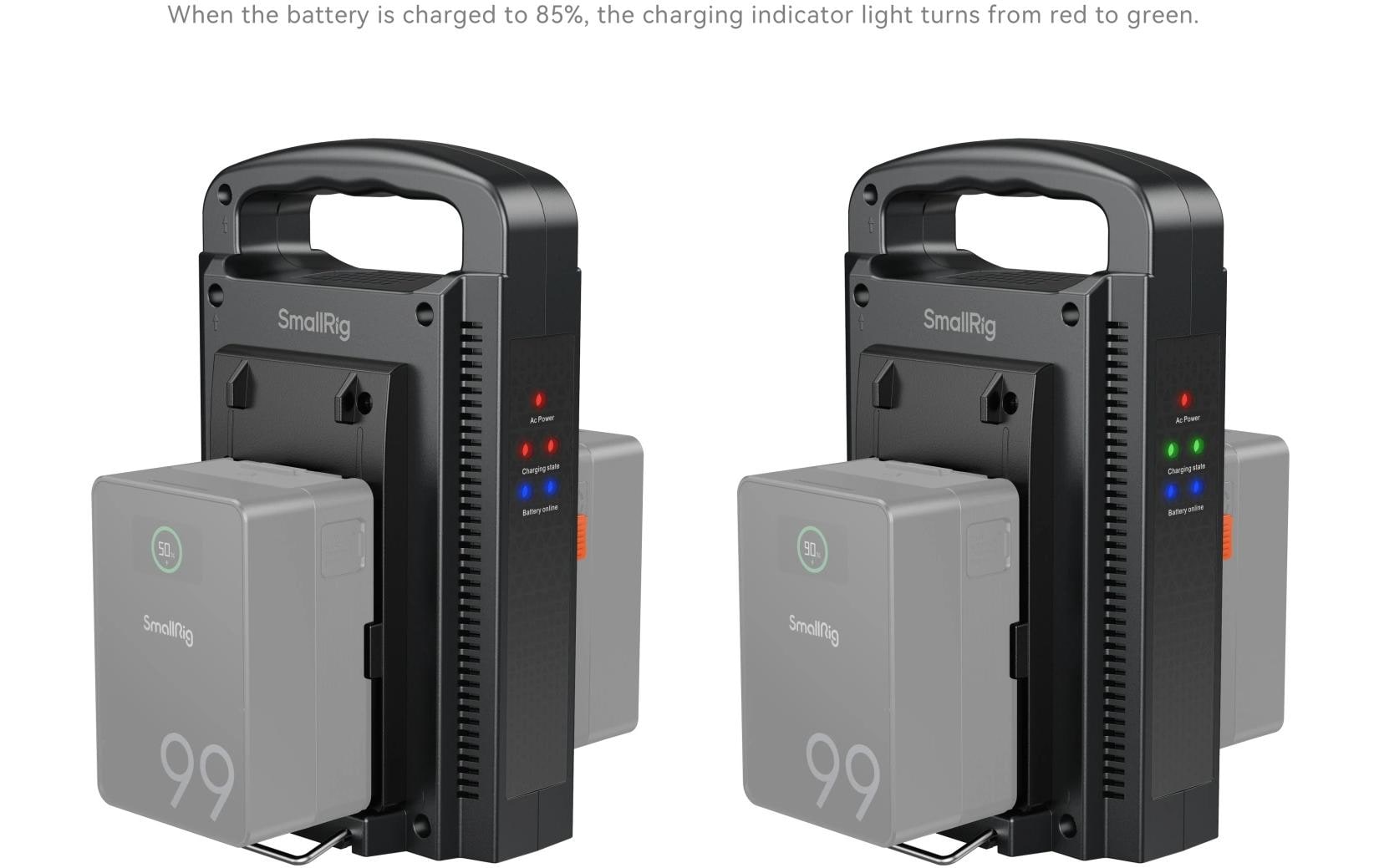 Smallrig Zweikanal-V-Mount-Akkuladegerät