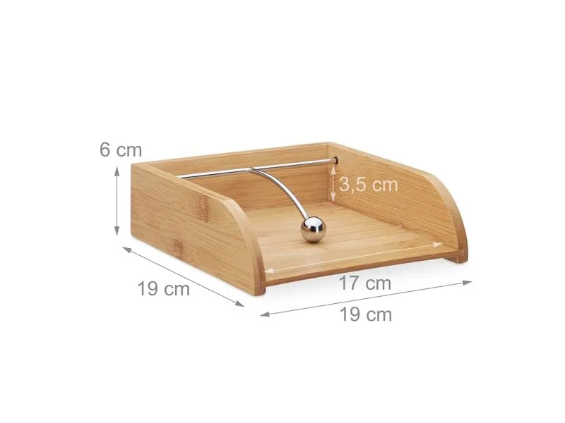relaxdays Serviettenhalter Natur