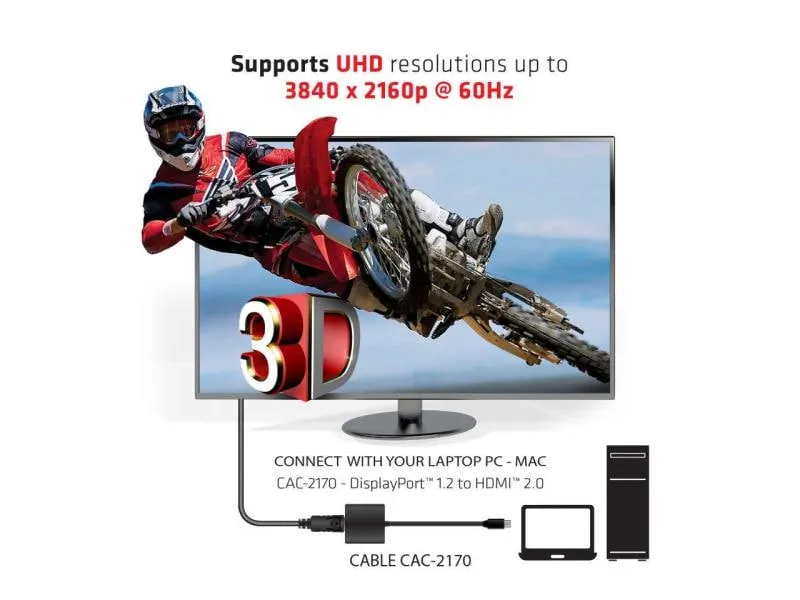Club 3D Adapter 4K Mini-DisplayPort 1.2 - HDMI 2.0