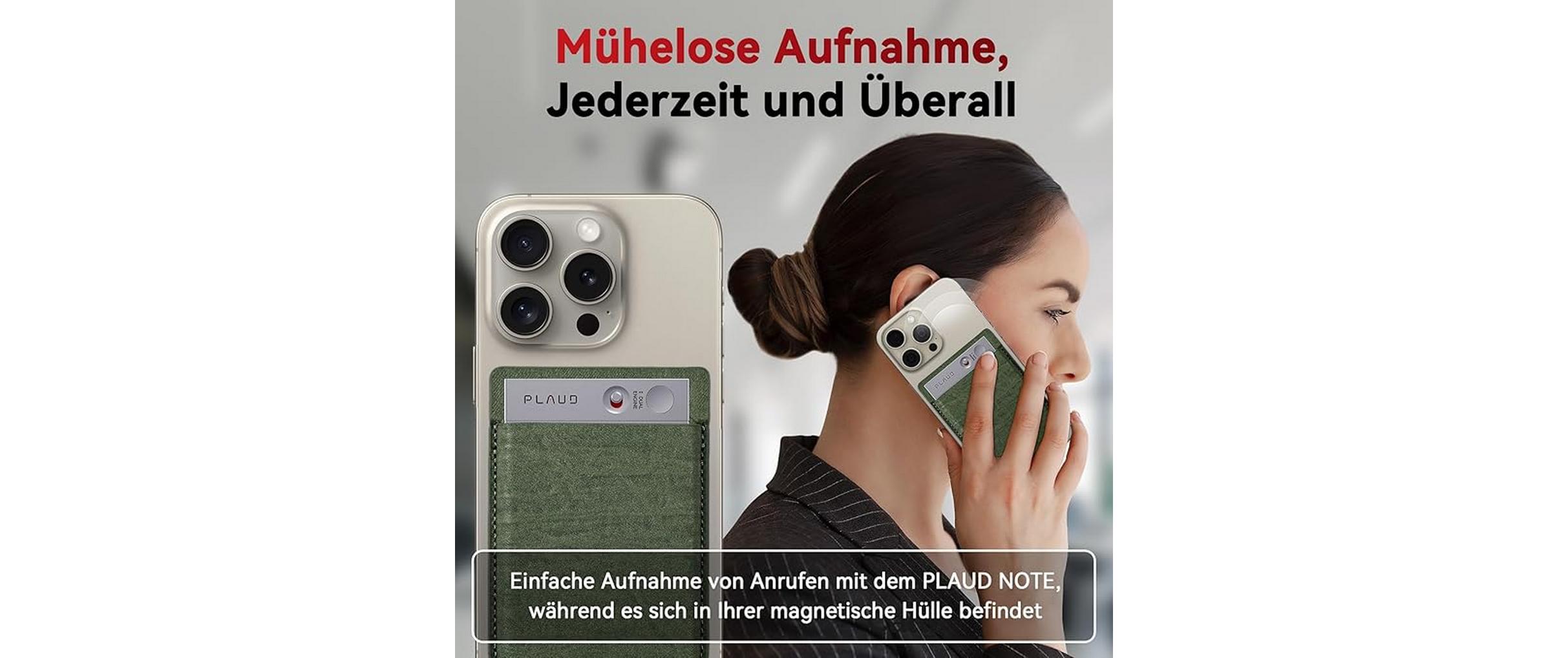 Plaud Note Magnetische Hülle Grün