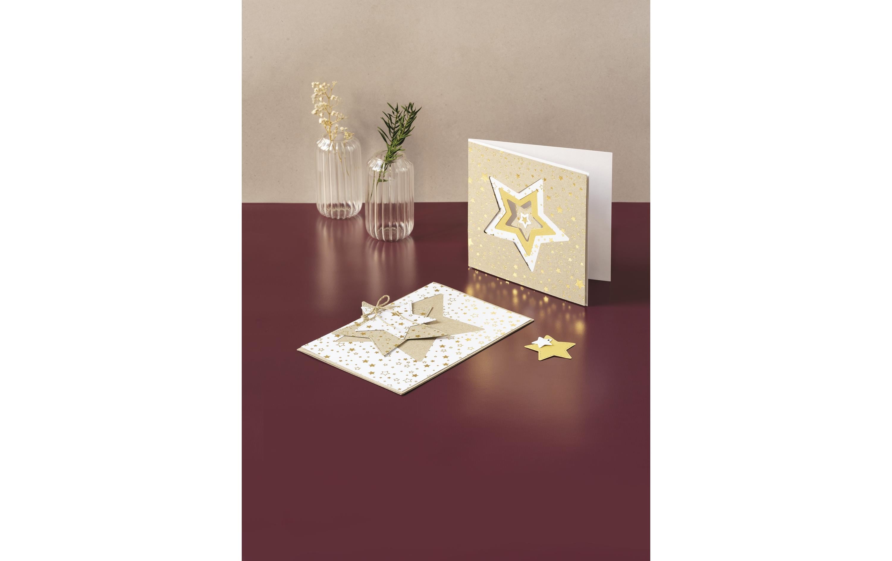 Heyda Bastelkarton Sterne A4, 220 g/m², 12 Blatt