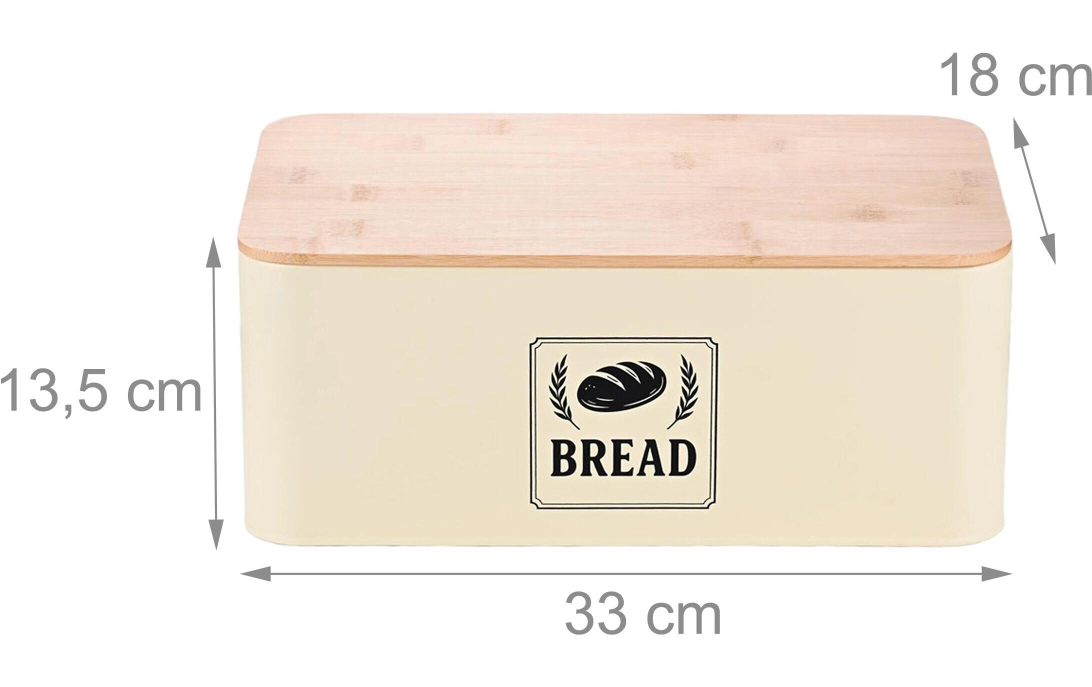 relaxdays Brotkasten Retro Beige