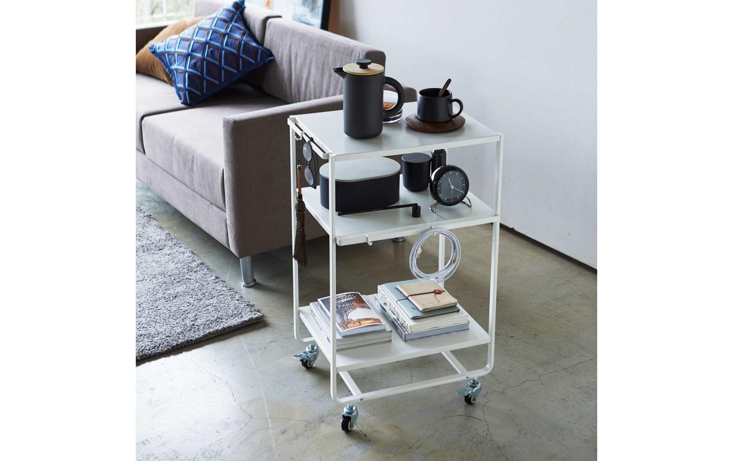 Yamazaki Küchenwagen Tower 49 x 81.5 x 38 cm, Weiss