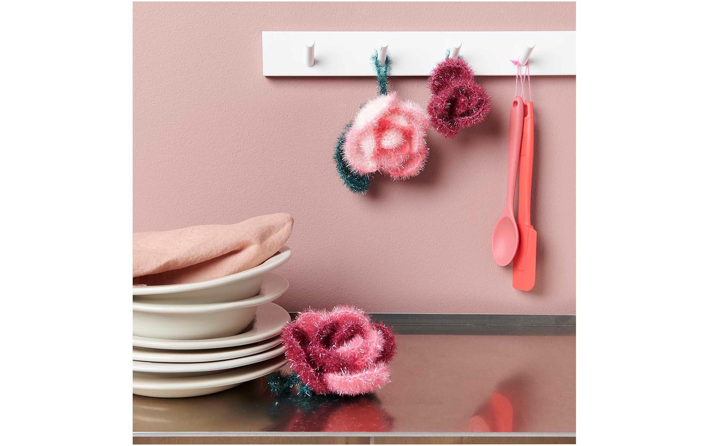 Rico Design Häkelset Bubble 6-teilig, Rose