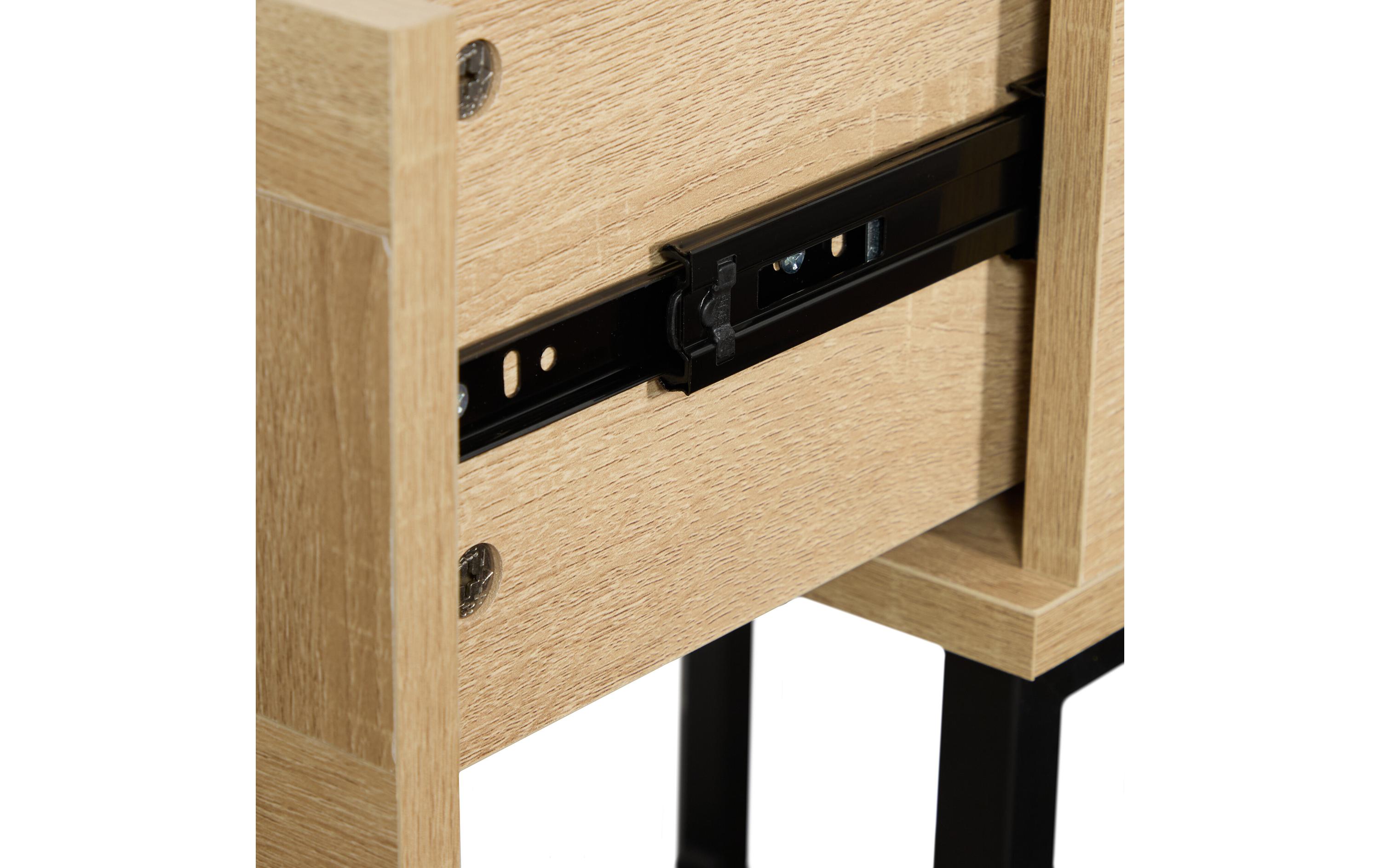 relaxdays Nachttisch mit Schublade 55.5 x 40 x 41.5 cm