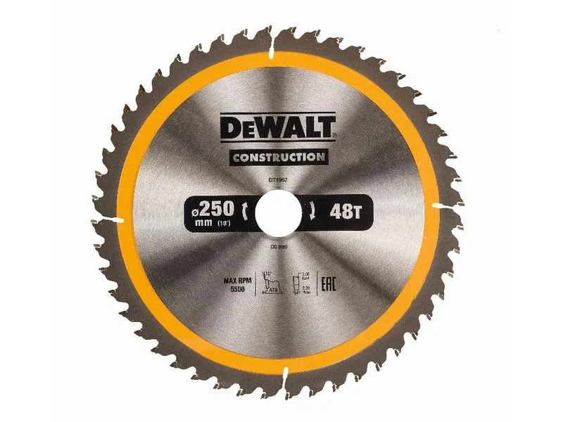 DeWalt Kreissägeblatt 250 x 30 mm, 48 WZ DeWalt Kreissägeblatt 250 x 30 mm, 48 WZ
