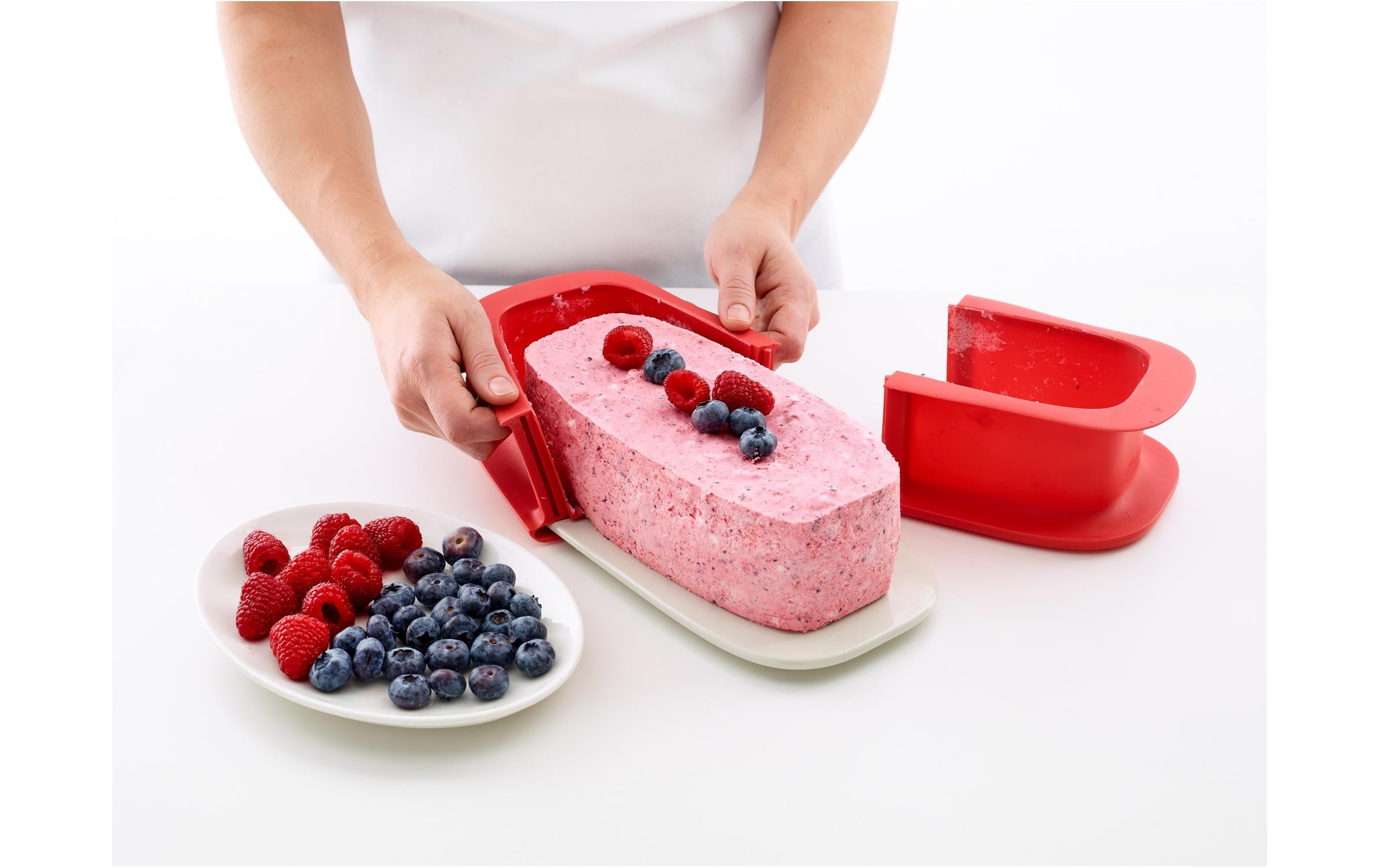 Lékué Springform mit Teller, Silikon / Keramik, 24 cm