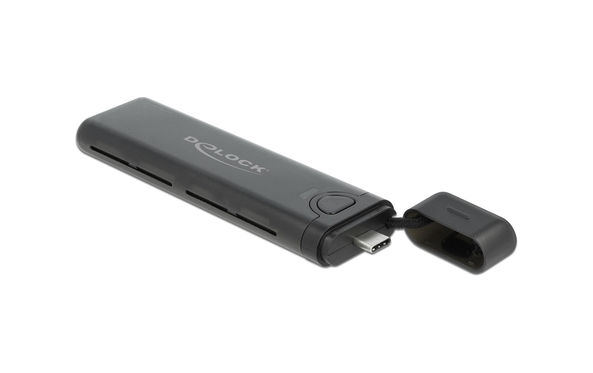 Delock Externes Gehäuse USB-C, NVME&SATA M.2, bootfähig, 10Gbps M.2 Delock Externes Gehäuse USB-C, NVME&SATA M.2, bootfähig, 10Gbps M.2