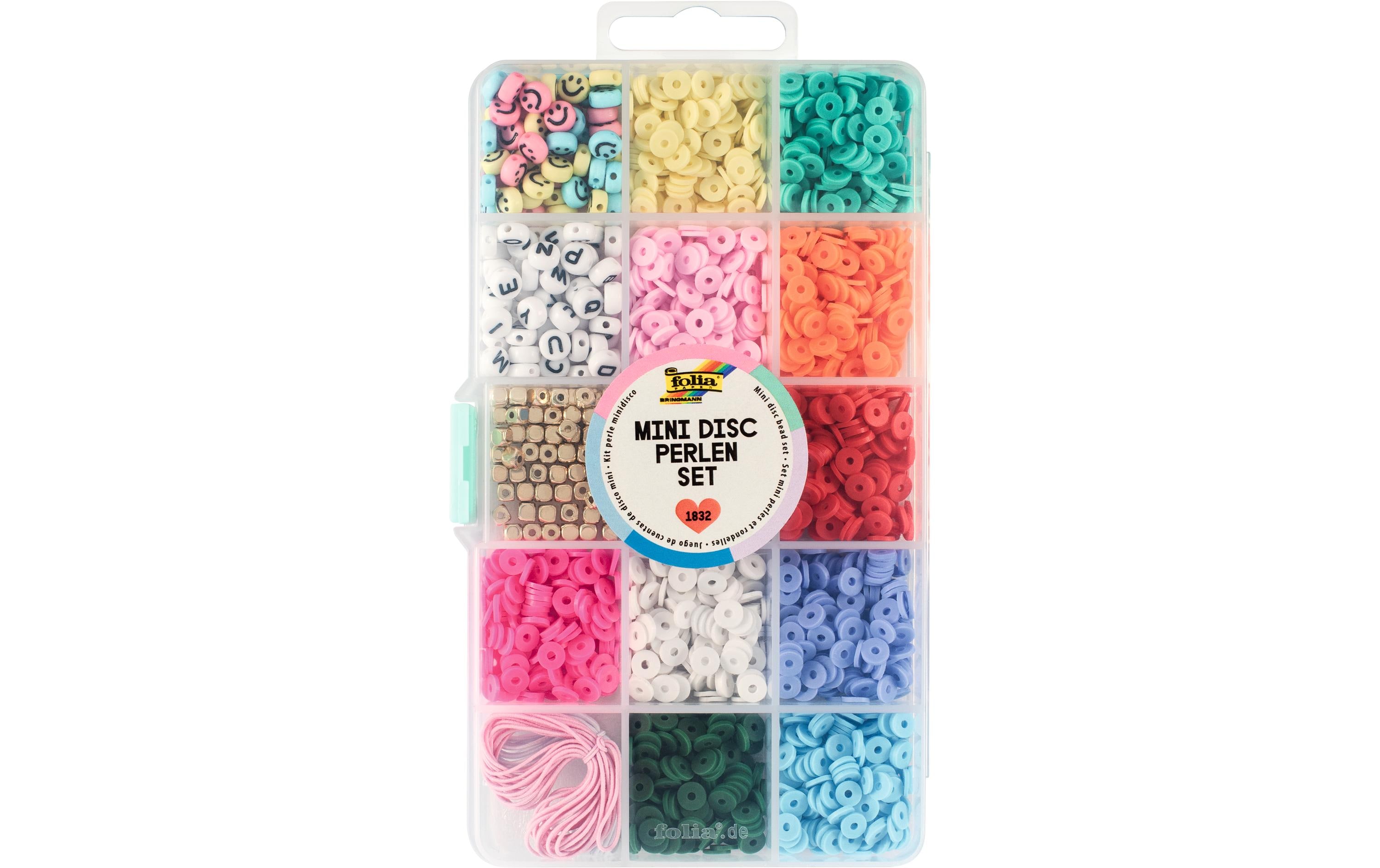 Folia Schmuck Bastelset Mini-Disc-Perlen 1832-teilig Folia Schmuck Bastelset Mini-Disc-Perlen 1832-teilig
