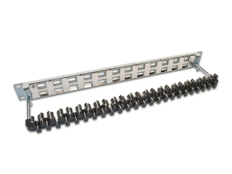 Wirewin Patchpanel 24 Port, Keystone, 1HE 19 Rack Hellgrau