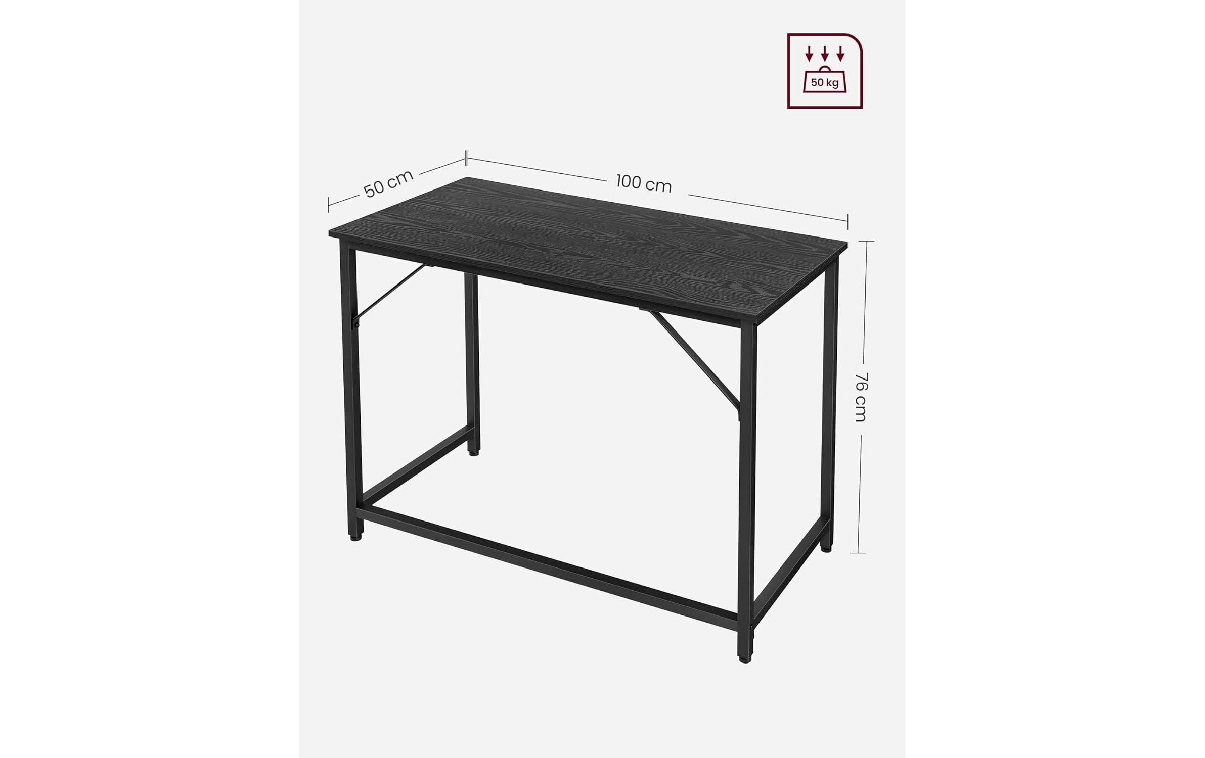 VASAGLE Tisch 100 x 50 x 76 cm Schwarz