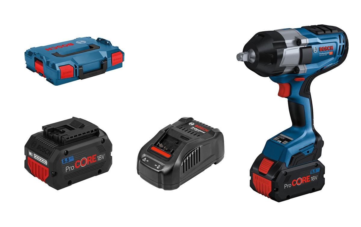 Bosch Professional Akku-Schlagschrauber GDS 18V-1000 Biturbo 2x 5.5Ah ProCORE