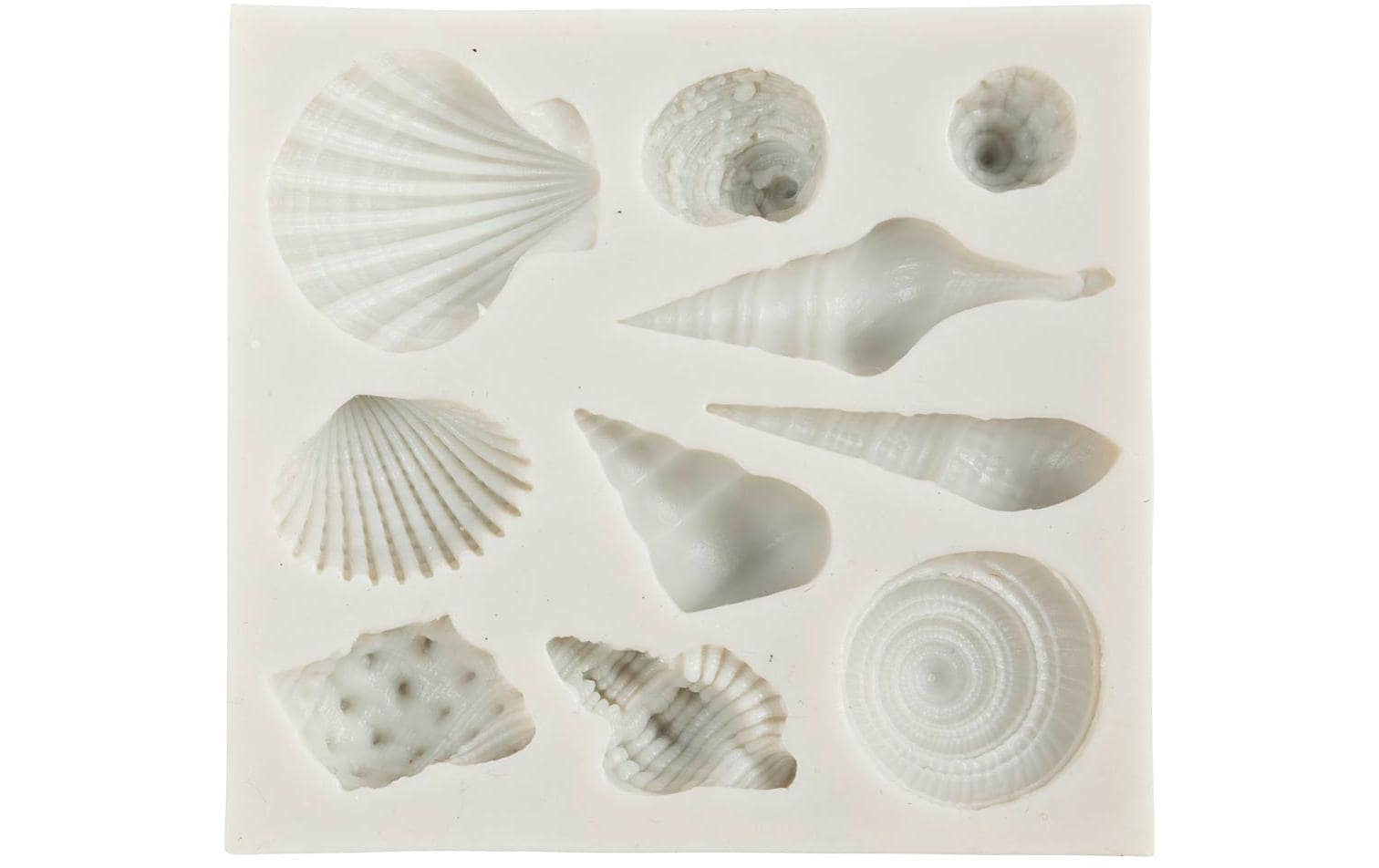 Creativ Company Versiegelung Giessformen Silikon Muscheln, 10 Motive