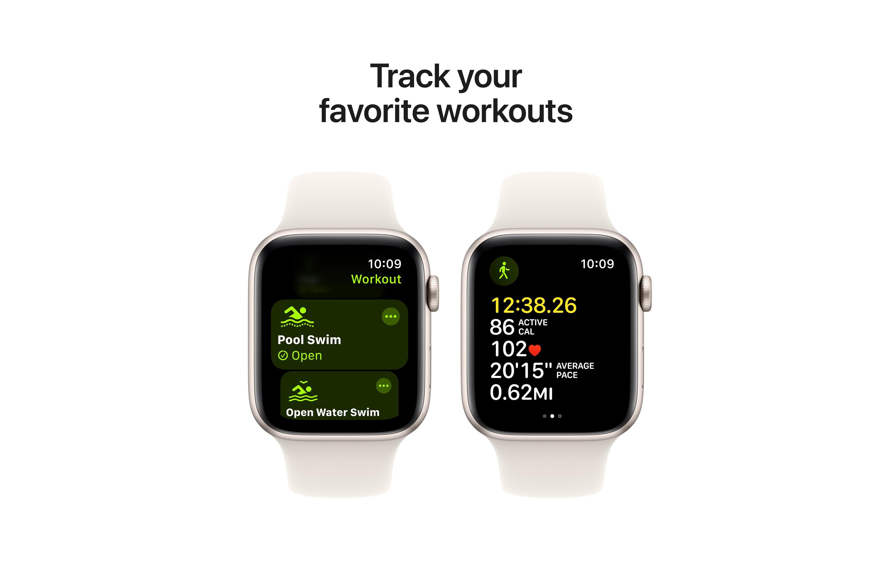 Apple Watch SE 2024 44 mm GPS Starlight Sport Band S/M