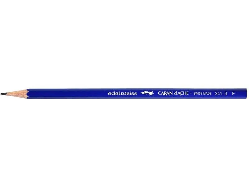Caran d'Ache Bleistift F, Blau, 12 Stück