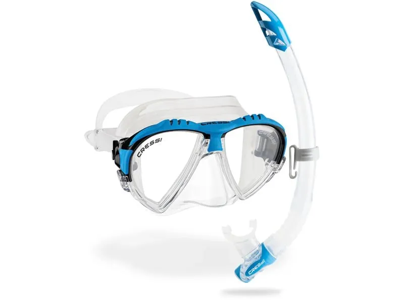 CRESSI Matrix + Gamma Snorkel Combo Clear/Blue CRESSI Matrix + Gamma Snorkel Combo Clear/Blue