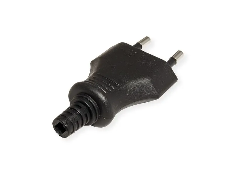 Bachmann Euroflachstecker 2.5A / 250 V mit Schraubanschluss schwarz Bachmann Euroflachstecker 2.5A / 250 V mit Schraubanschluss schwarz