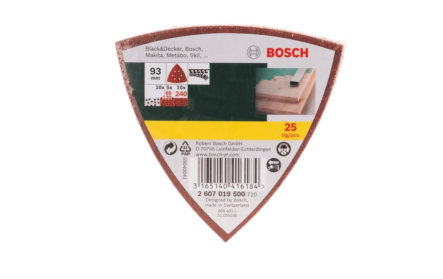 Bosch 25-teiliger Schleifblatt-Set für Deltaschleifer Bosch 25-teiliger Schleifblatt-Set für Deltaschleifer