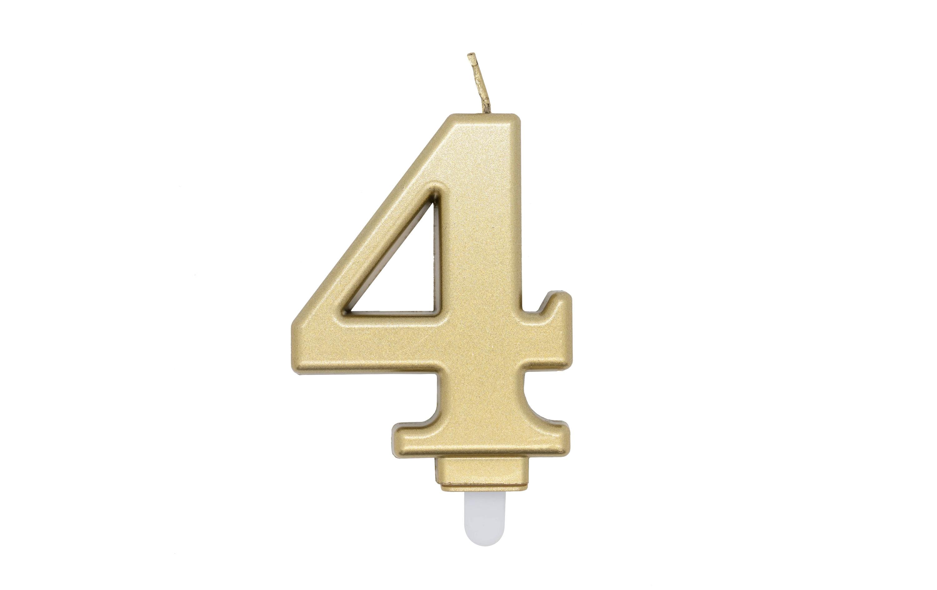 Amscan Zahlenkerze Nummer 4, 1 Stück Amscan Zahlenkerze Nummer 4, 1 Stück