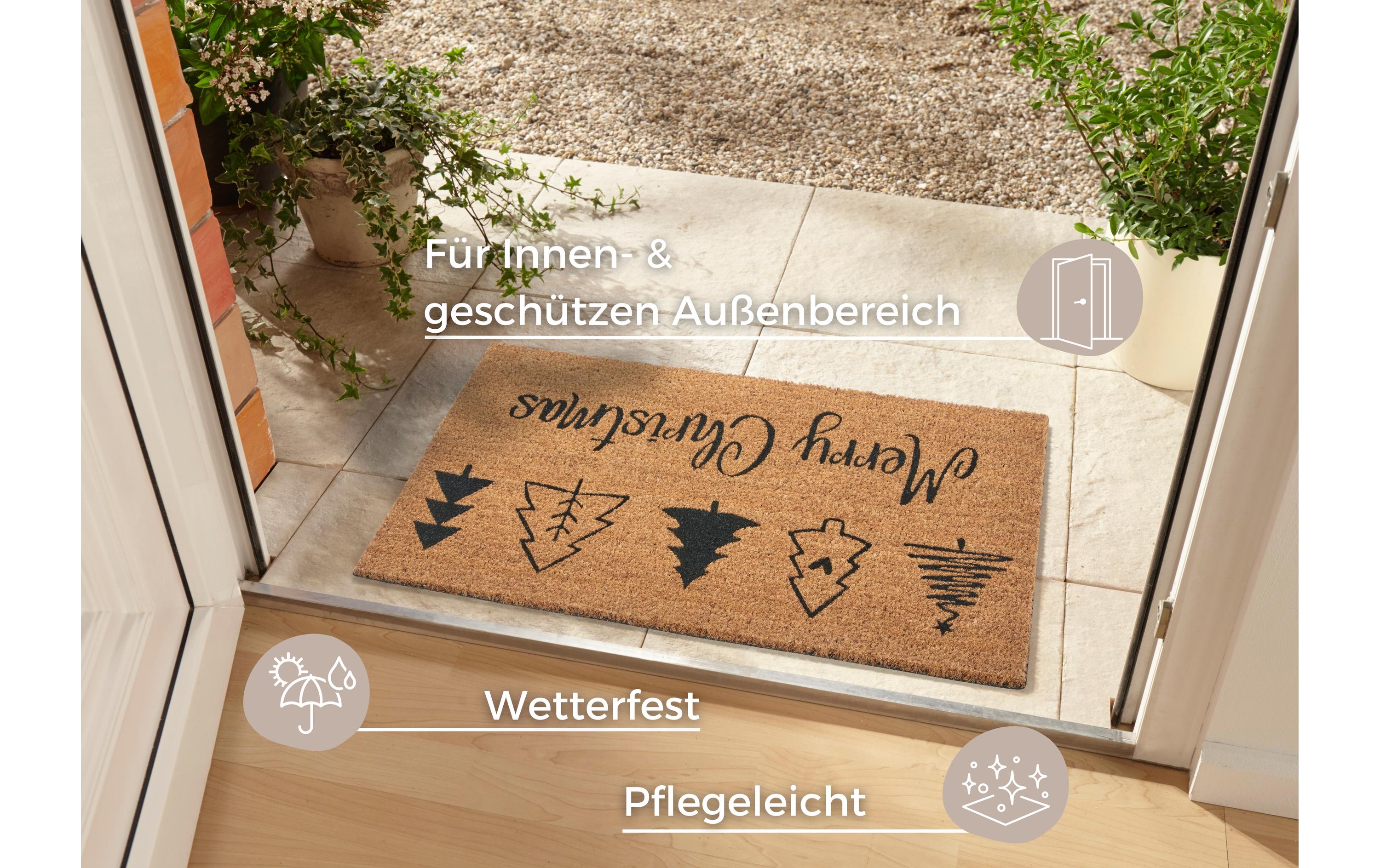 Hanse Home Fussmatte Christmas Trees 45 cm x 75 cm