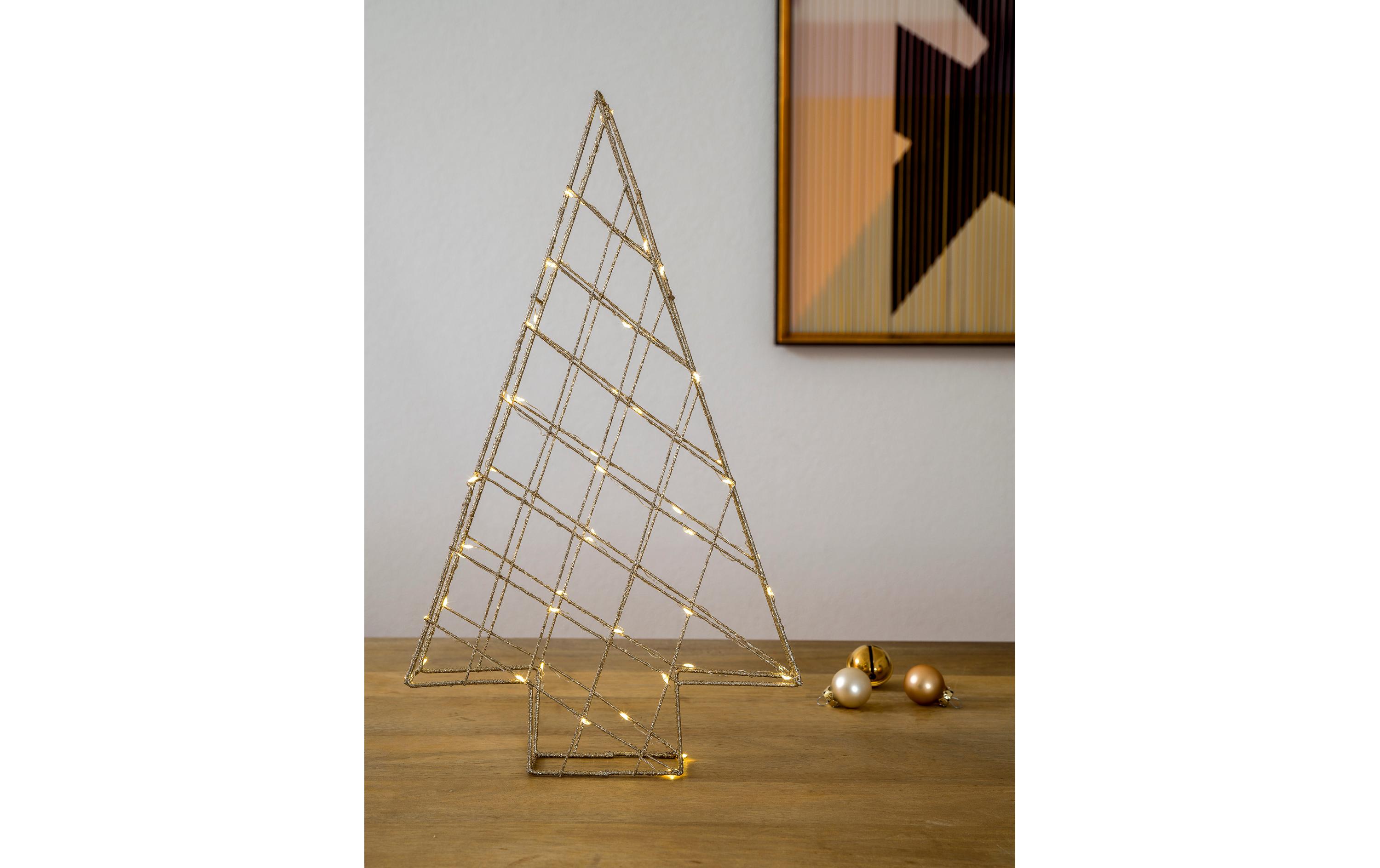 STT Tischdeko Svenja Star 3D Baum, 45 cm, Gold