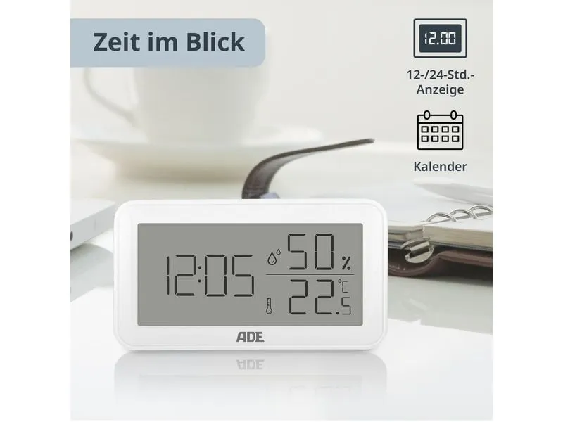 ADE Wetterstation Thermo-Hygrometer 15 cm, Weiss ADE Wetterstation Thermo-Hygrometer 15 cm, Weiss