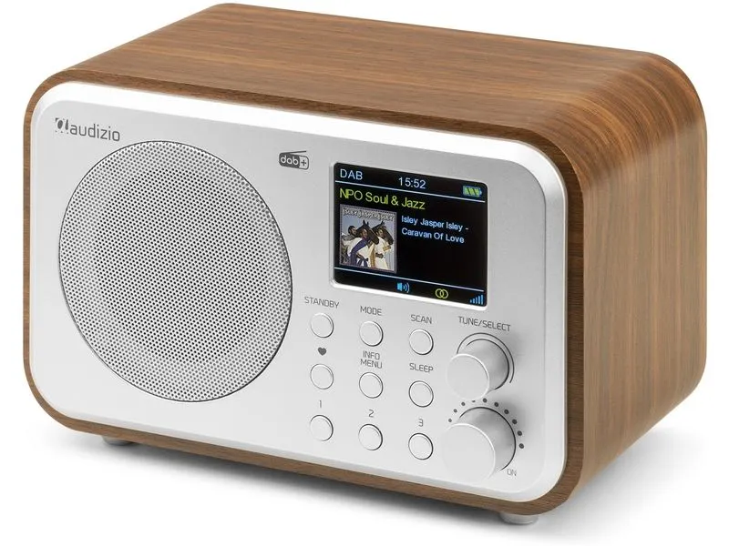 Audizio DAB+ Radio Milan Dunkelbraun/Silber