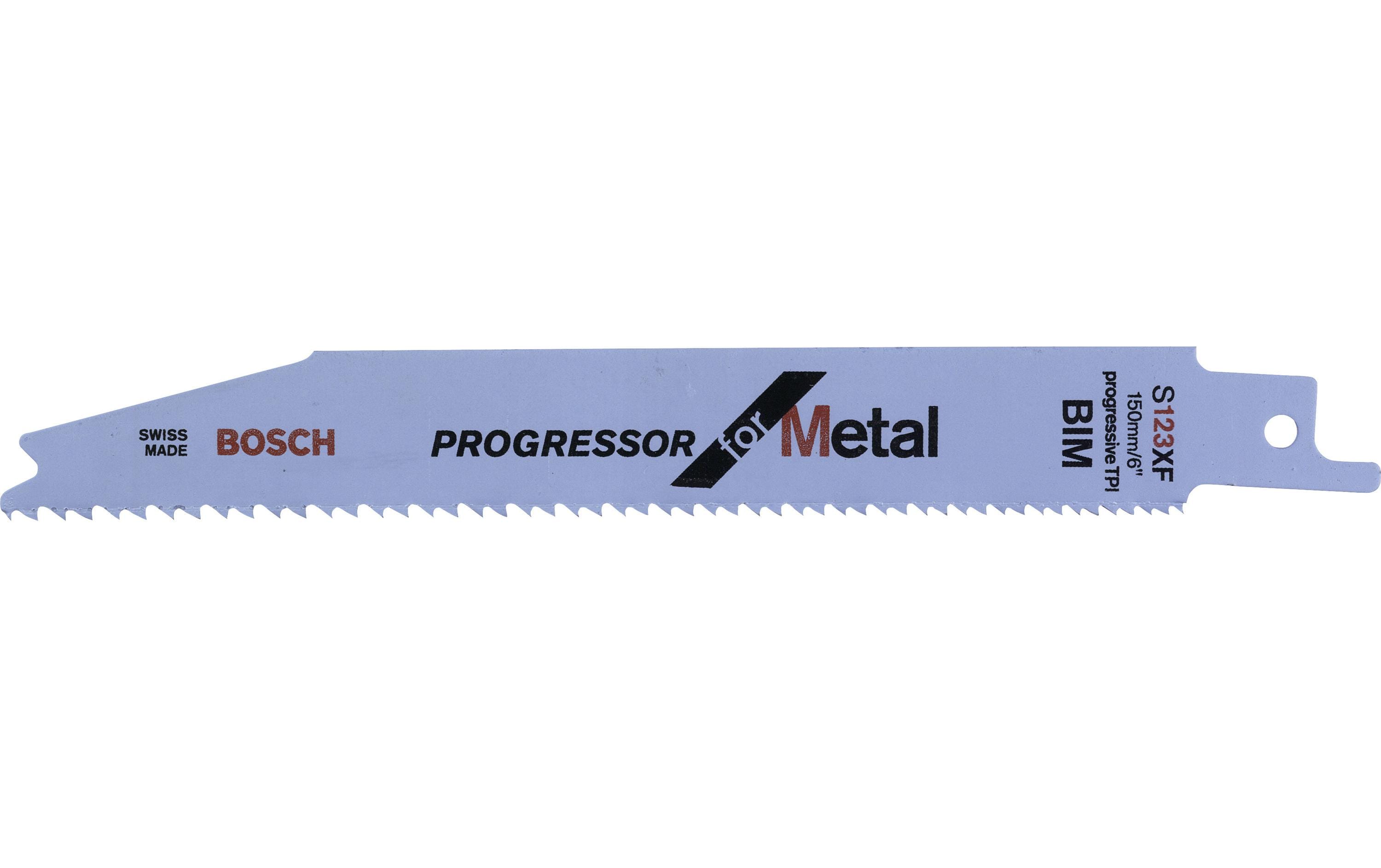 Bosch Professional Säbelsägeblatt S 123 XF Progressor for Metal, 5 Stück