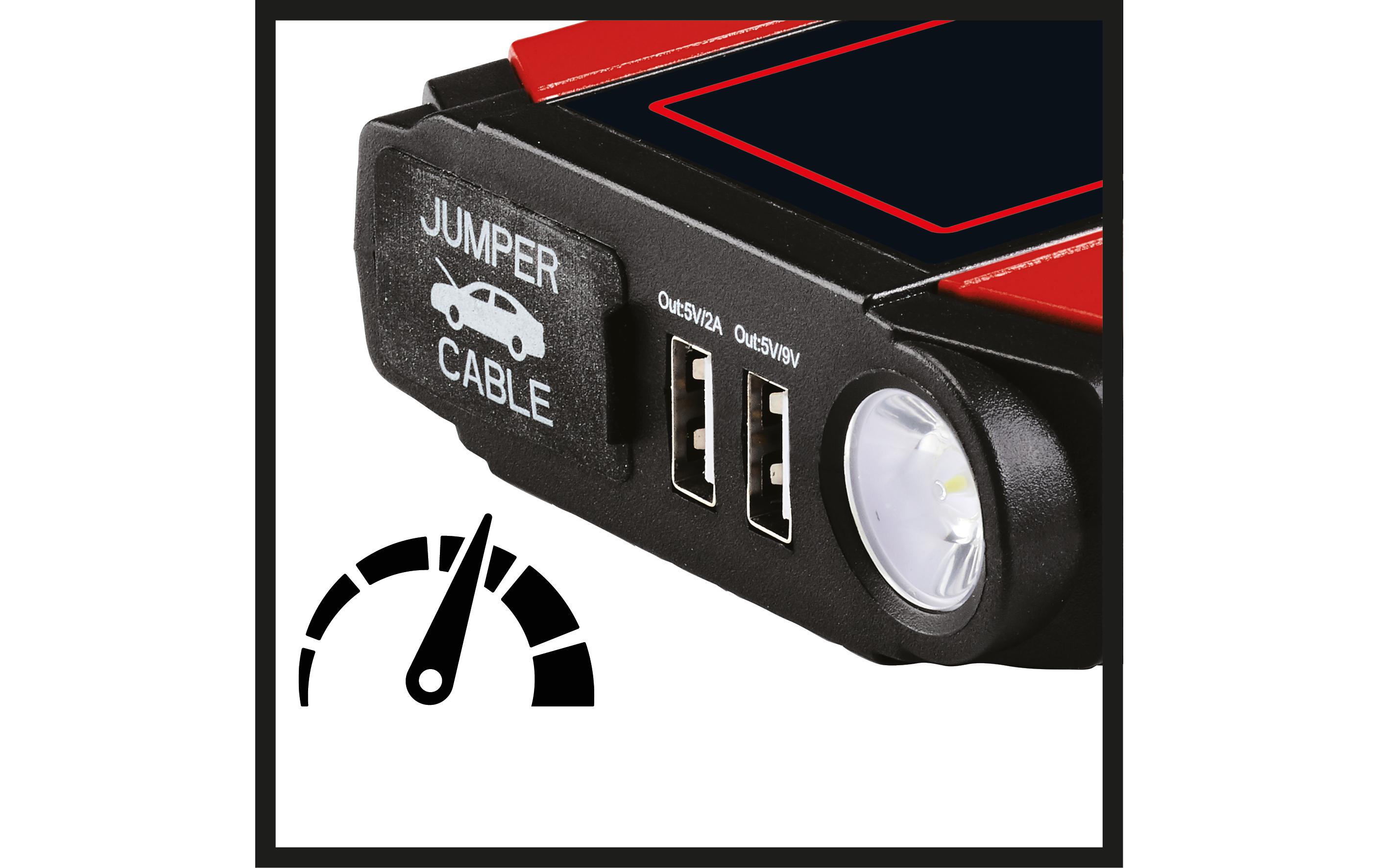 Einhell Automotive Starterbatterie mit Ladefunktion CE-JS 18 / 12V/ 300A