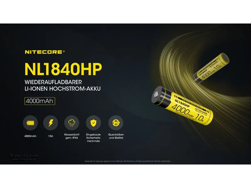 Nitecore Akku NL1840HP 4000 mAh Nitecore Akku NL1840HP 4000 mAh
