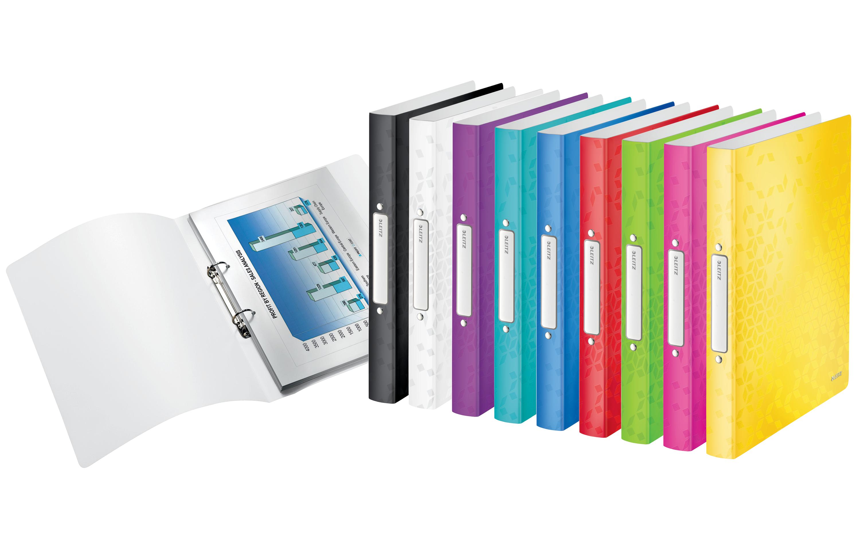 Leitz Ringbuch WOW A4, 2.5 cm, Rot