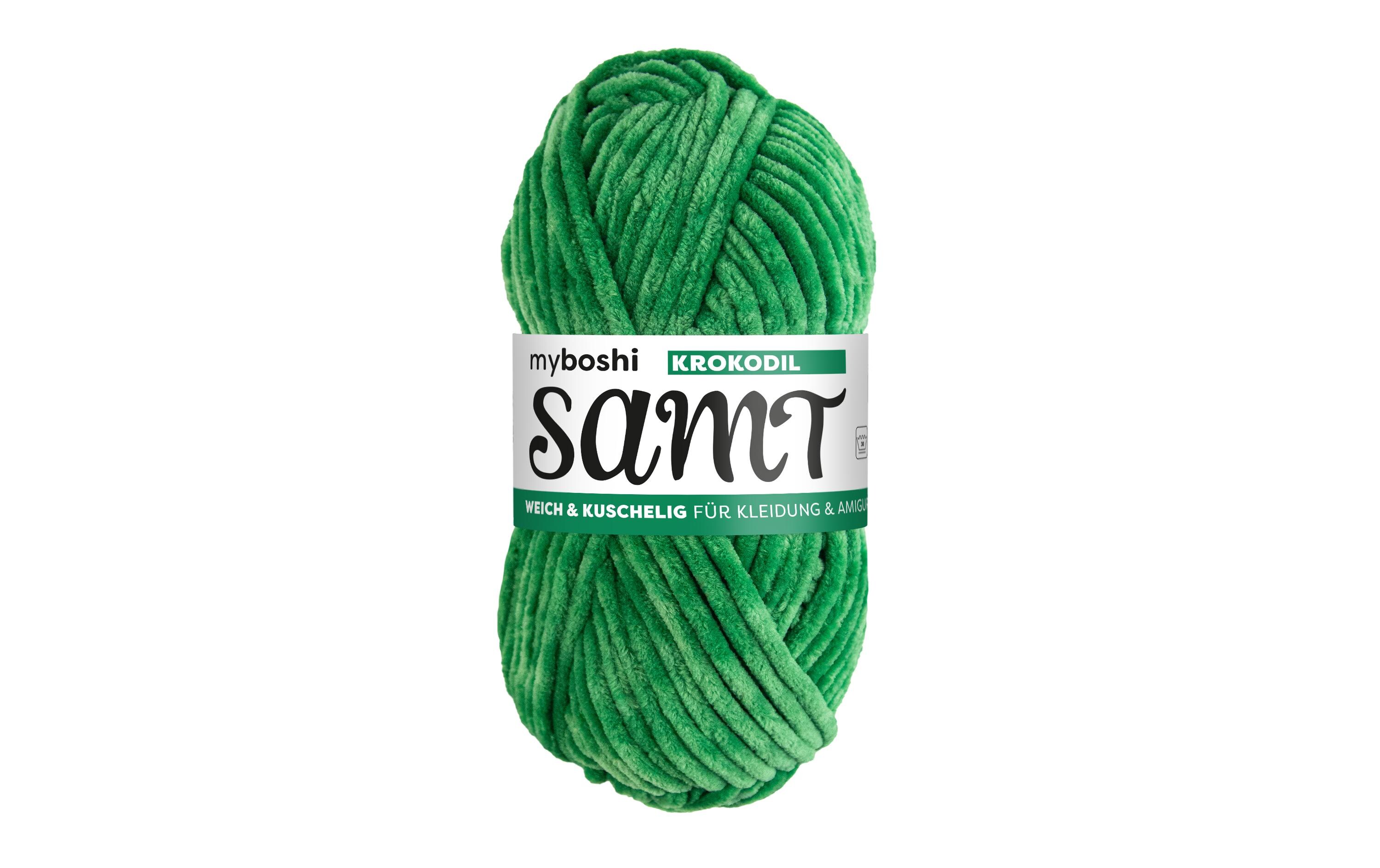 myBoshi Wolle Chenille Samt Krokodil 100 g, 100 m
