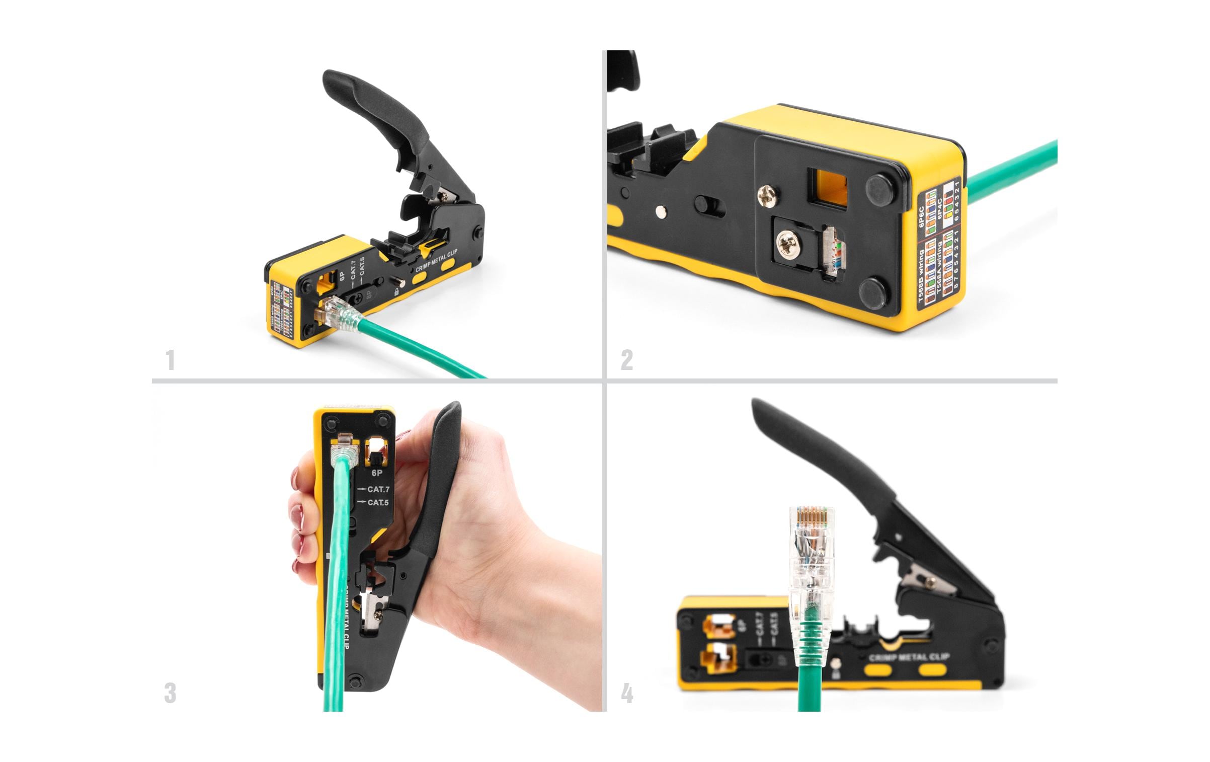 Delock Crimpzange für 6P/8P RJ45/RJ11 Stecker Cat. 5/6/7