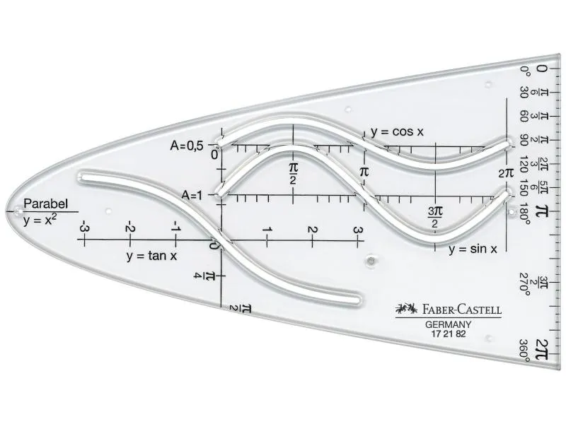 Faber-Castell Schablone Parabelschablone, Schützhülle Faber-Castell Schablone Parabelschablone, Schützhülle