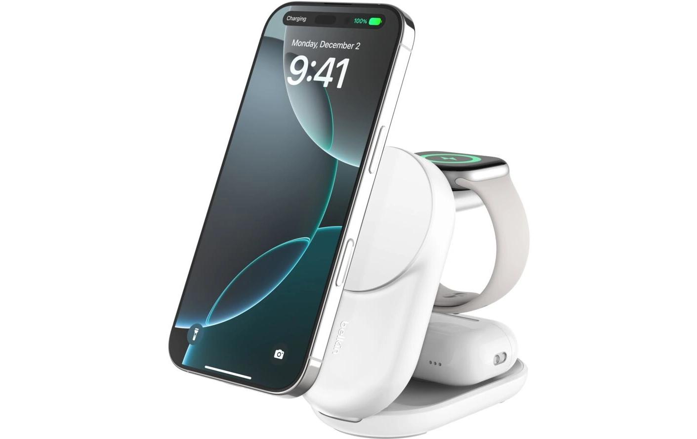 Belkin Wireless Charger UltraCharge 3in1 rund, Weiss